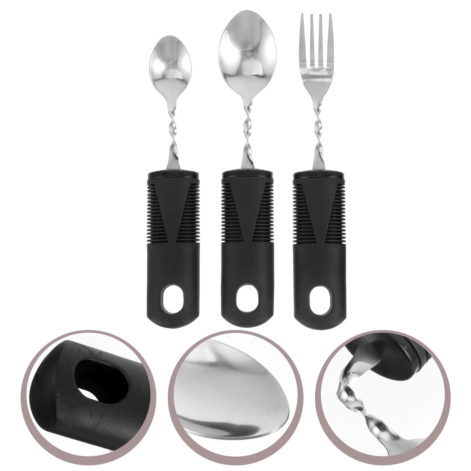 

Bendable Cutlery Portable Utensils Tableware Elderly Big Spoon Stainless Steel Parkinsons Meal Adults Adaptive