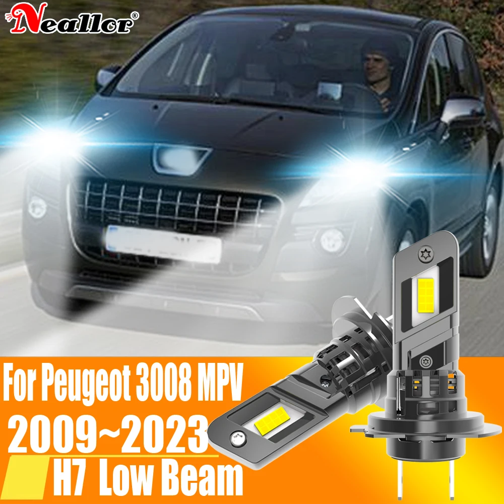 

2 шт., Автомобильные светодиодные лампы H7 Canbus H18 6000K 12 В 55 Вт для Peugeot 4008 2012 ~ 2023