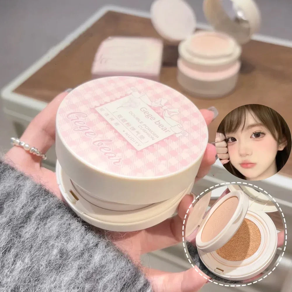 2 In 1 Double Layer Air Cushion Makeup Pressed Powder Foundation