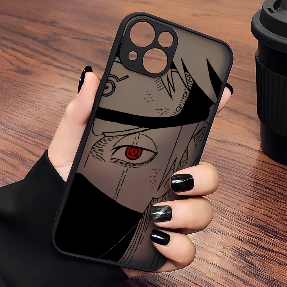 thumbnail image 1 of Funda de teléfono de Anime Akatsukis Itachis para iPhone 15 14 13 12 11 Mini Pro Max X XR 7 8 Plus n-narutos, funda trasera transparente mate, 1 of 5