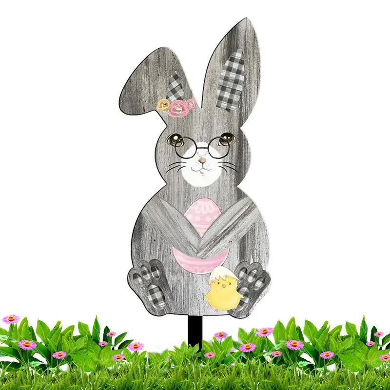

Easter Bunny Yard Signs With Stakes Acrylic Bunny Lawn Signs Easter Rabbit Garden Signs Bunny Lawn Signs With Stakes For Garden