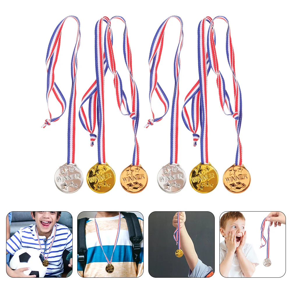 

6 Pcs Children's Medal Toys Teens Competition Medals Adult Award Accessory Metal