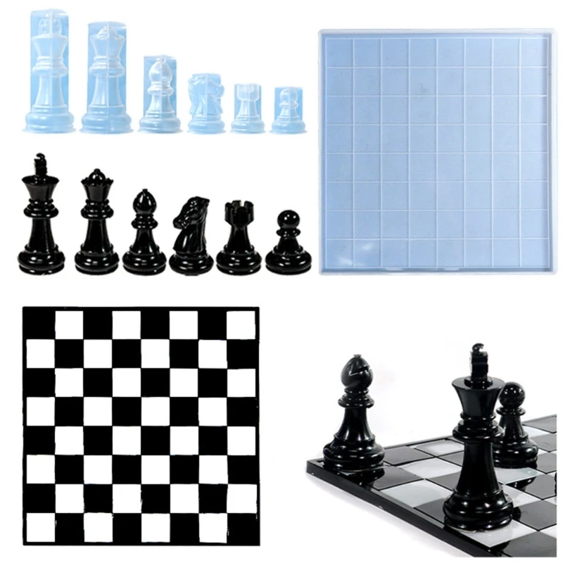 

Board Game Moulds Large Chess Mold Chess Piece Mould Silicone Material for Resin