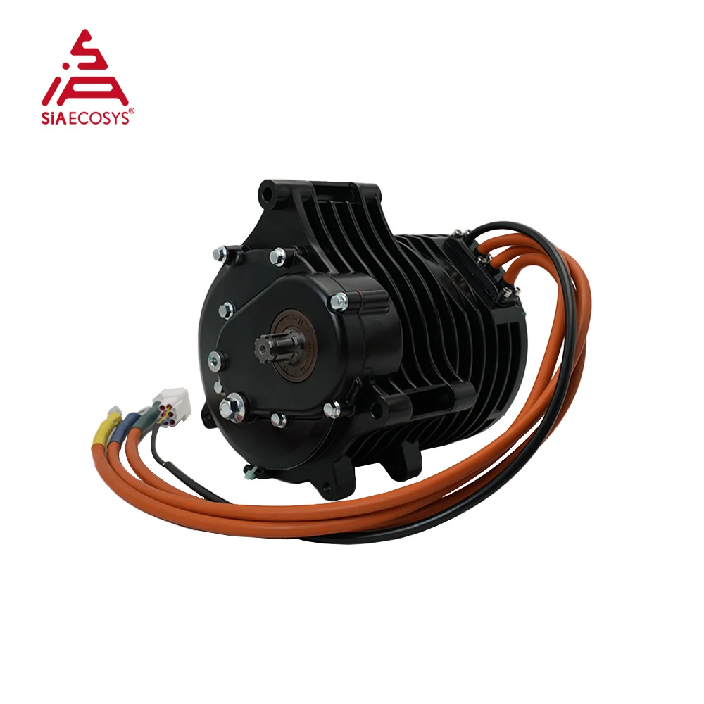 QS Motor 138 V3 70H 72V 100kmph Mid Drive Motor with 1:2.35 gearbox for Electric ATV Motorcycle ebike mid drive motor