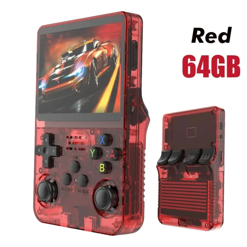 2026 R36S Retro Handheld Game Console 3.5-inch IPS Screen Large Storage: 64GB / 128GB Arkos System Supports Multiple Languages
