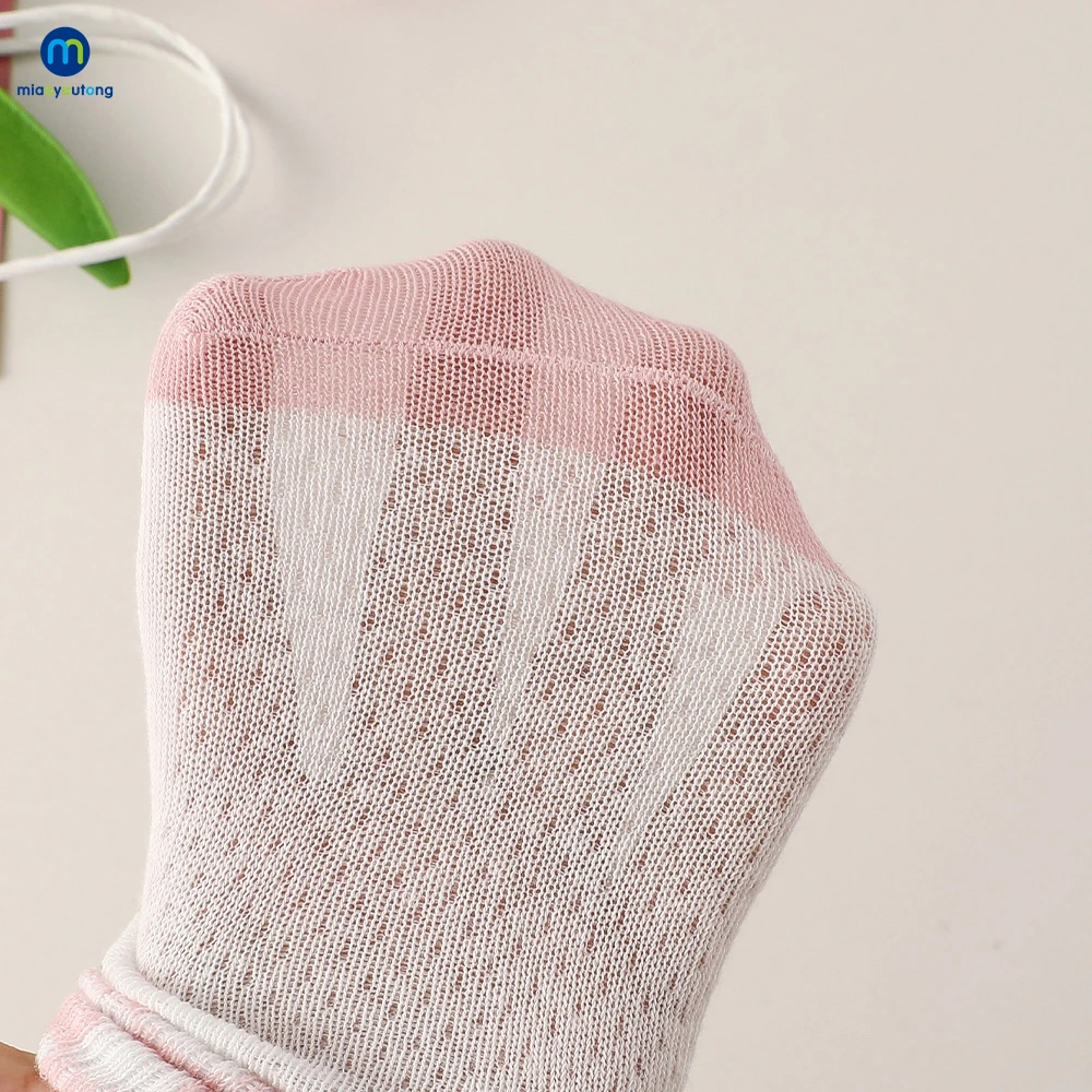 5 Pairs/Lot kids socks Fashion Spring Summer Mesh Cotton Children Socks Kids High Elastic Breathable Baby Girls Boys Sokcs Miaoyoutong