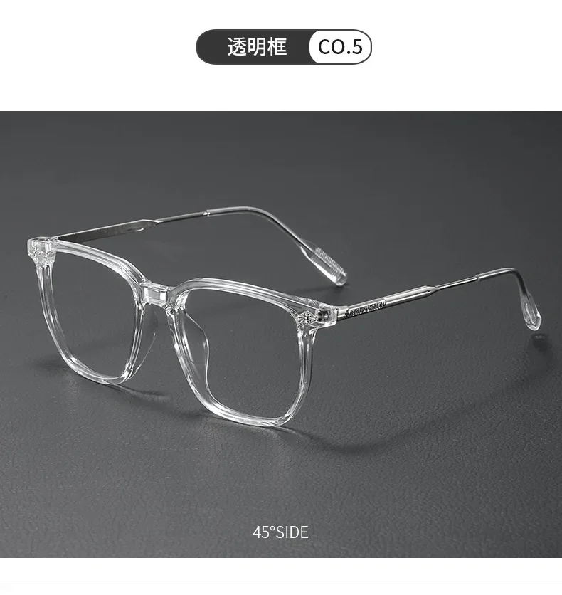 Anti-Blaulicht-Brille im Business-Stil, ultraleichte Retro-Brille mit schwarzem Rahmen, flache Herrenbrille, AC, Anti-Blaulicht und Anti-Ermüdung – Detail 9