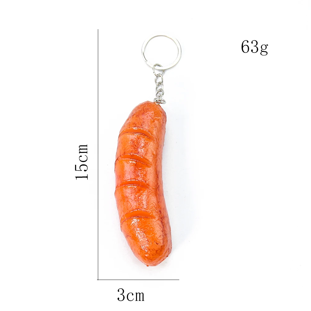 Home Decor Sausage Keychain Creative Hot Dog Bag Pendant Fun Food