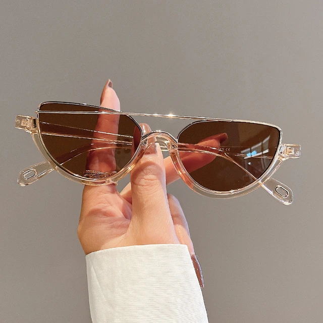 Gafas De Sol con montura grande para mujer, lentes De Sol De marca De lujo,  Estilo Vintage, a la moda, con degradado De ojo De gato - AliExpress