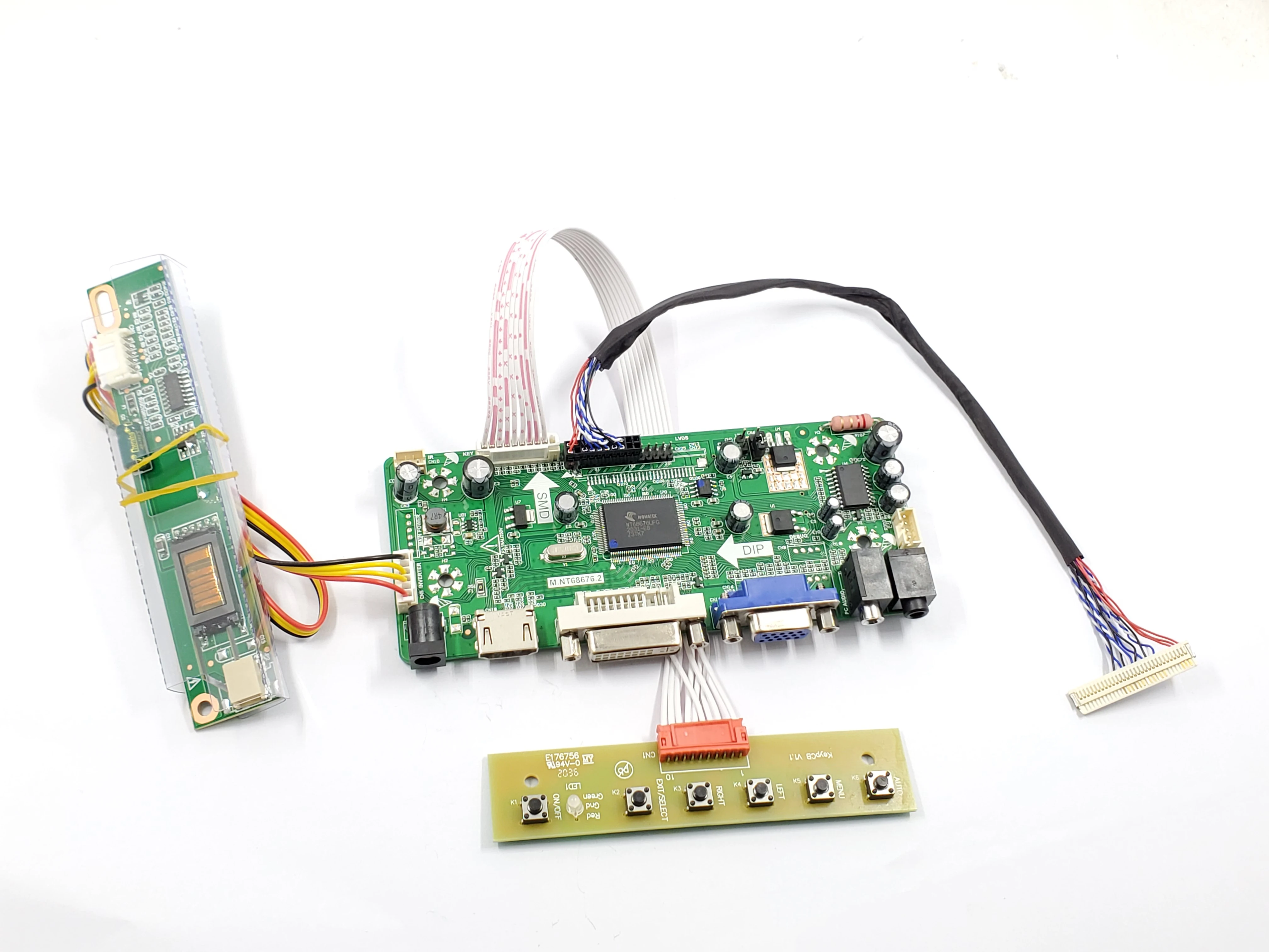 Kit Scheda Controller LCD Driver HDMI+DVI+VGA+Audio Per Pannello M240HW01 V.2 1920x1080