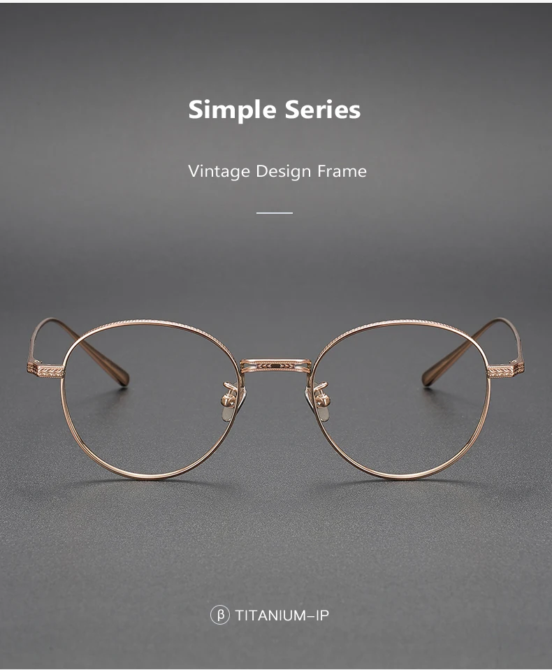 Oveliness Unisex Full Rim Round Titanium Eyeglasses - Side View