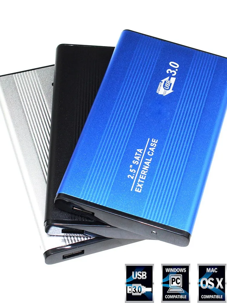 2.5 인치 노트북 SATA HDD 케이스 Sata USB 3.0 SSD HD 하드 드라이브 디스크 외장 스토리지 인클로저 박스, USB 3.0 케이블 포함