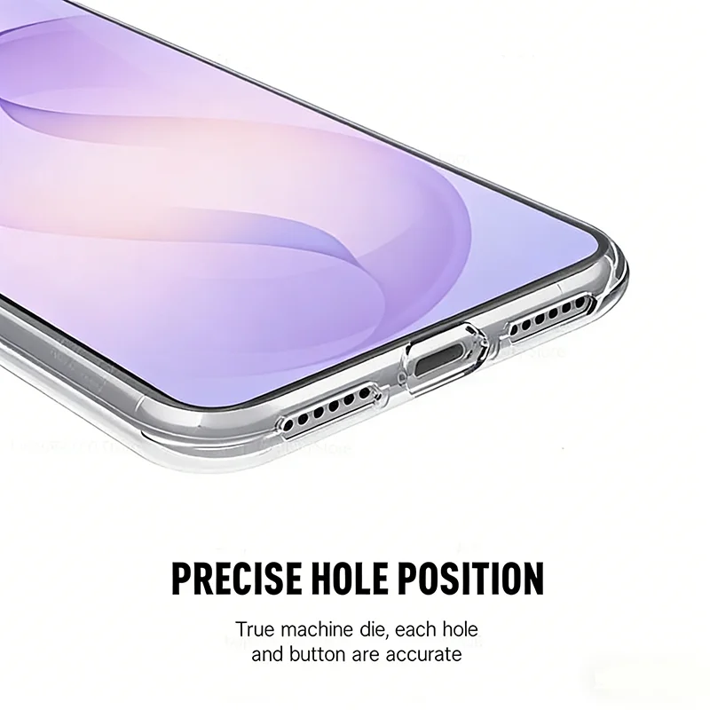 Crystal Clear 360° Full Body Protective Case - Dual Layer PC+TPU Cover