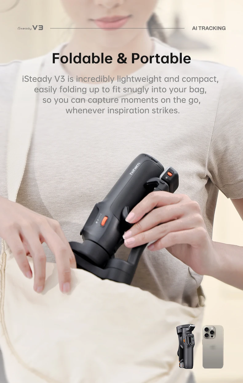iSteady V3 Gimbal Stabilizer for Smartphone,3-Axis Phone Gimbal for Video Record