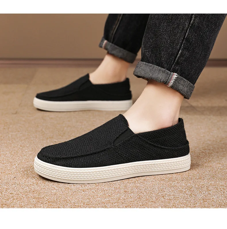 Neue Anti Geruch Leinwand Espadrille Schuhe Männer Vulkanisierte Turnschuhe Junge Atmungsaktive Slip Auf Trainer Clipper Gym Schuhe Mann Plain Loafer – Detail 10