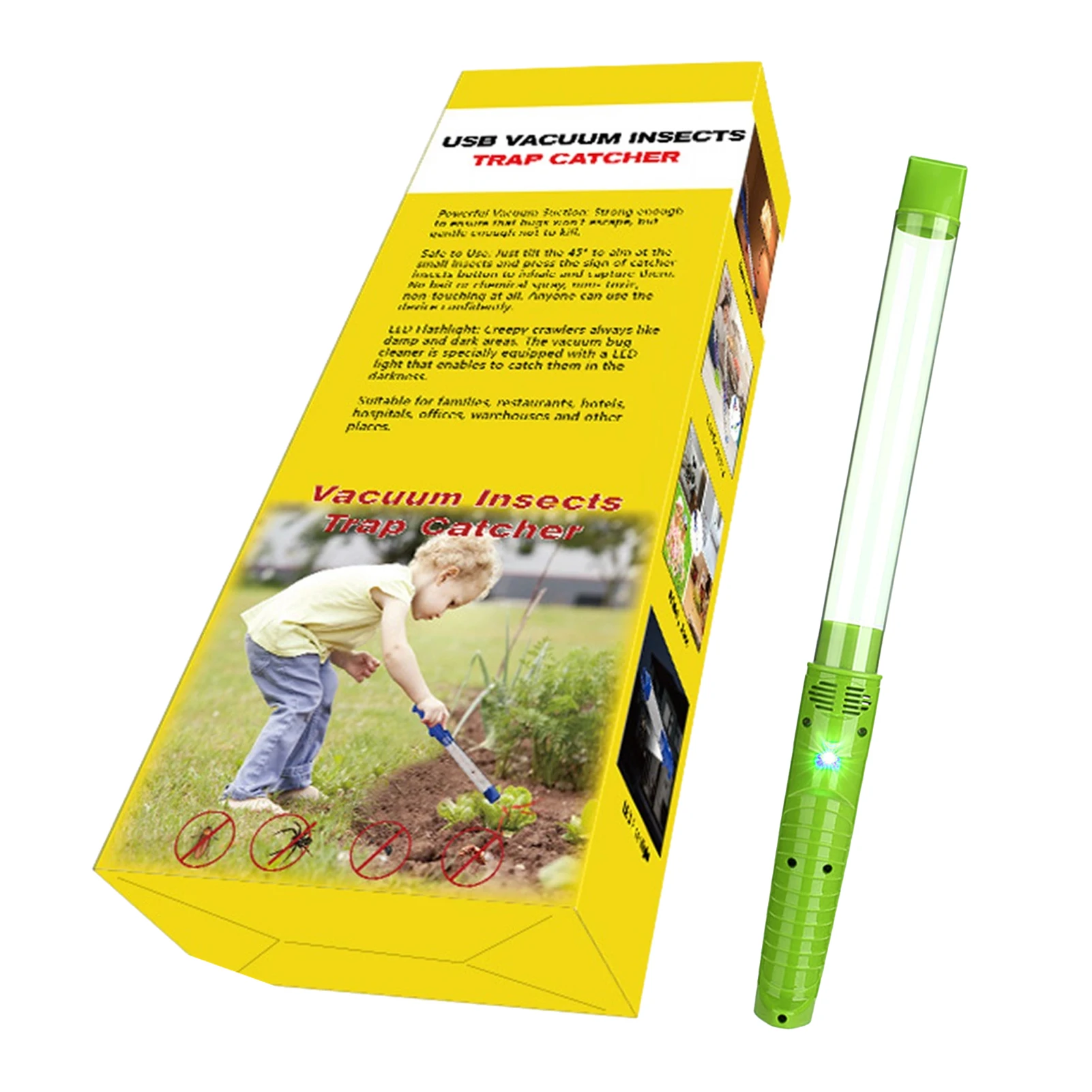 

USB Vacuum Insect Trap Catcher Suction Trap Tube Fly Bugs Insect Killer Electronic Household Insects Vacuum Fluke Fly Catcher