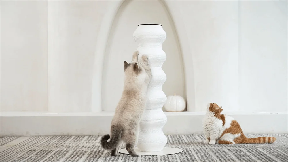 XXL Kratz-und Kletterbogen für Katzen aus robustem, umweltfreundlichem Rattan–zum Klettern, Schärfen der Krallen und Entspannen – Detail 1