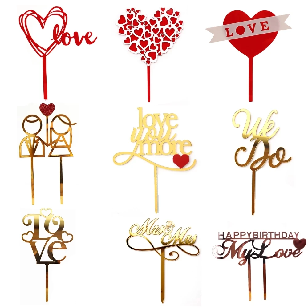 Details about   Glitter Acrylic Cake Toppers Birthday Anniversary Cake Picks Silver Rose Gold 