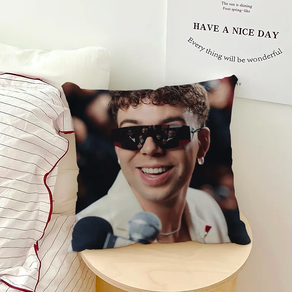Hot Singer Q-Quevedo Buenas Noches Sofa Living Room Bedroom Headboard Backrest Cushion Square Cushion Nap Time Pillow Case