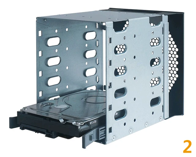 YIHOE Stainless Steel Hard Drive Cage, To 5X Rack Sas