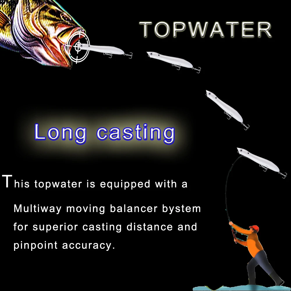 Magnisher Topwater Snakehead Popper Köder 12 cm 17,5 g harte künstliche Angelköder Walk the Dog Surface Bleistiftköder Wobble – Detail 5