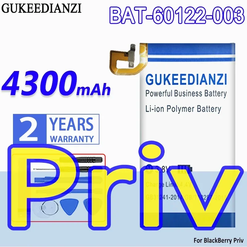 

High Capacity GUKEEDIANZI Battery BAT-60122-003 4300mAh For BlackBerry Priv