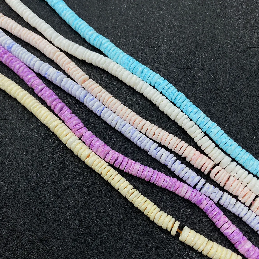 

Exquisite Natural Shell Dyed Round Beads 5-6mm Colorful Charm Fashion Jewelry DIY Bracelet Necklace Earring Boutique Accessories