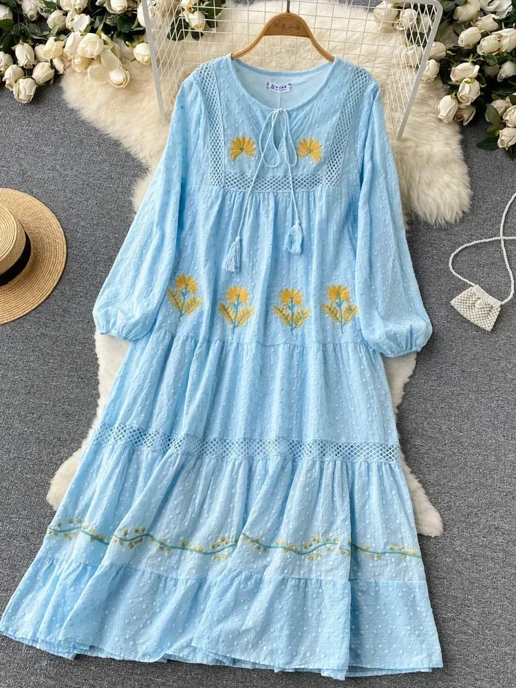 Bohmian Cool and Colorful Pleated New 2021 Dress Sling Mid-length Skirt Foreign Trade Women's JR040 main image 0