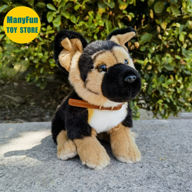 ジャーマンシェパード犬ぬいぐるみ高忠実度ウルフハウンドぬいぐるみ