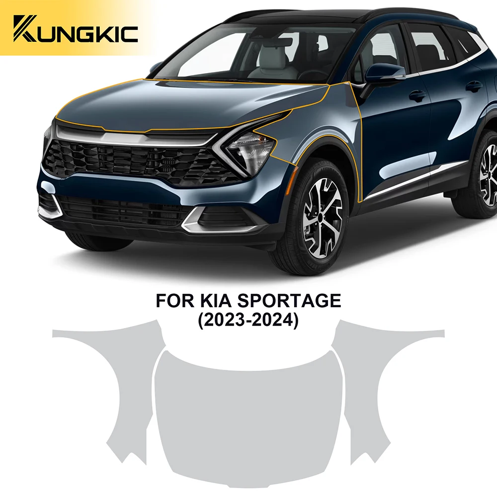 

Paint Protection Film for KIA Sportage 2023 2024 Pre Cut Clear Kit Bra Body Transparent PPF TPU 8.5mil Sticker Invisible