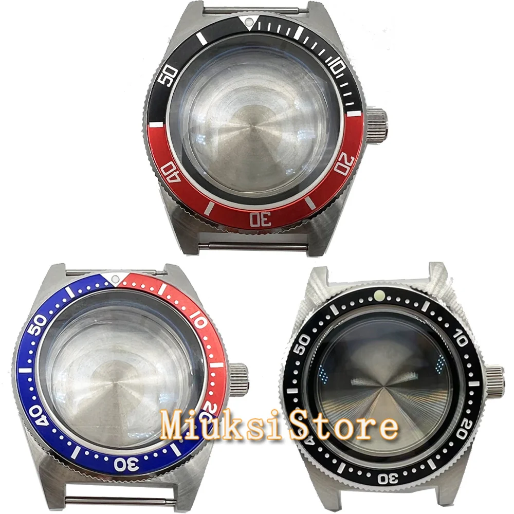 

40mm Watch case 62MAS diving silver sterile watch case domed sapphire glass fit NH35 NH36 movement