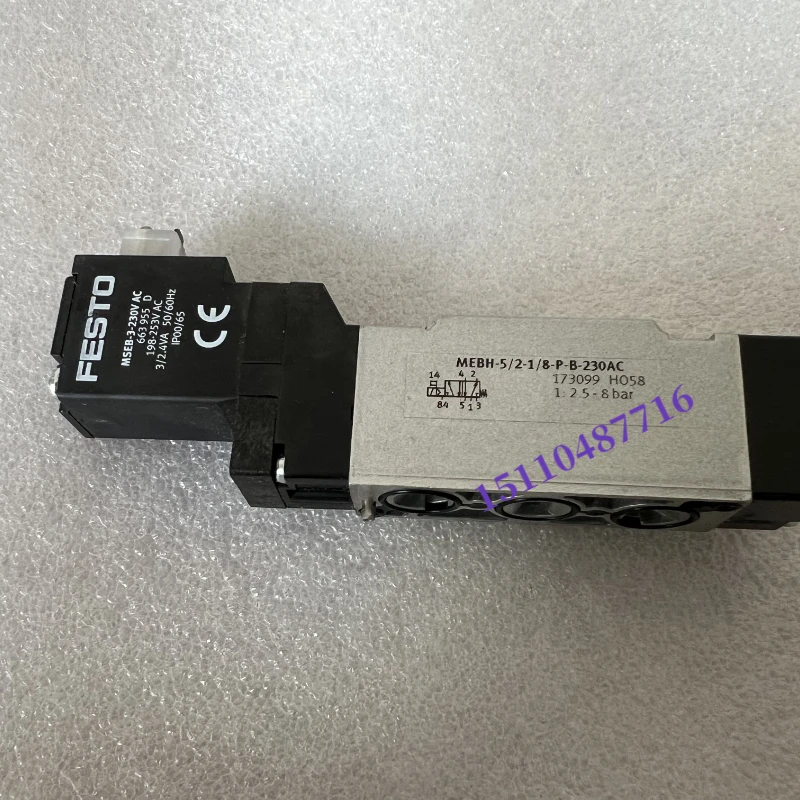 

FESTO FESTO Solenoid Valve 173099 MEBH-5/2-1/8-P-B-230AC In Stock.