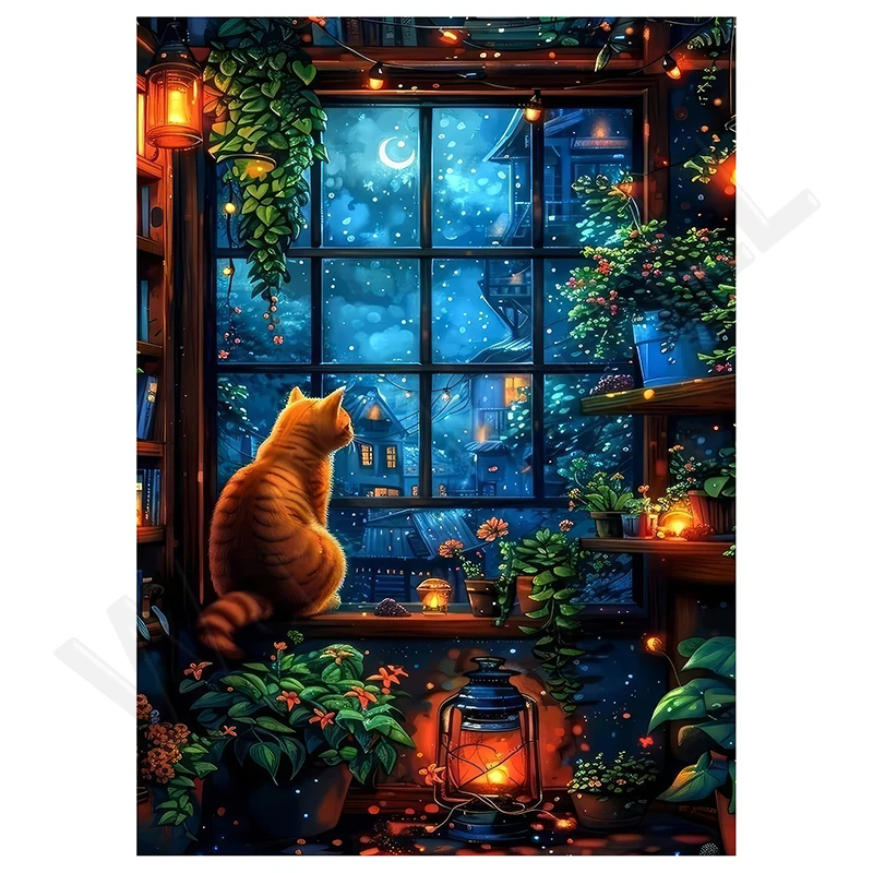Wand-Diamant-Kunst-Malerei-Set, Stickerei, voller Kristall, Zubehör, neu, 2025, Farbe, neu, 5D-Diamantgemälde zum Selbermachen, 30 x 40 cm, Mosaik – Detail 10