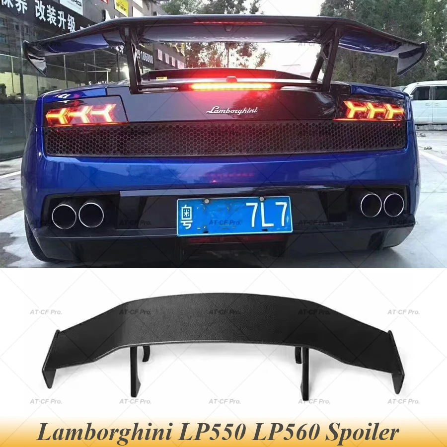 

LP550 LP560 Real Carbon Fiber Rear Boot Wing Spoiler Rear Roof Spoiler Wing Trunk Lip Cover For Lamborghini Gallardo LP550 LP560