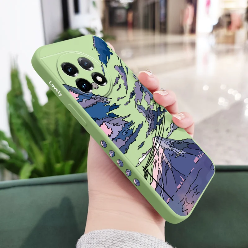 Floating Ash Mountain Liquid Silicone Phone Case