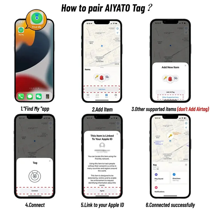 GPS Tracker Smart Search Locator Air tag Work Find My Bluetooth Tracking Device Mini Tags Finder Global Positioning Anti-lost