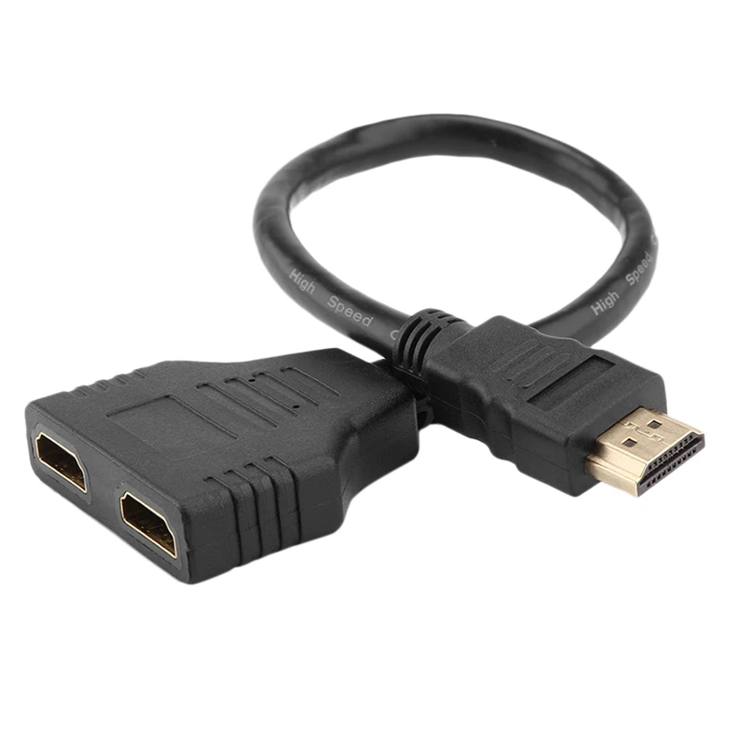 Børns dag Mild Let at læse Hdmi Splitter One In Two Hdmi Male To Double Female Adapter Cable One For  Two Converter Supports 480p 720p, 1080i, 1080p - Ac/dc Adapters - AliExpress