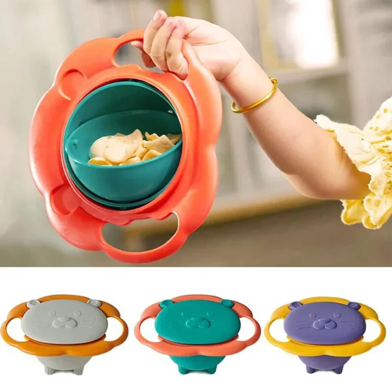 Baby Gyro Bowl Rotary Balance Spill-Proof Feeding Dishes Kids Plate rotary feeding bowl