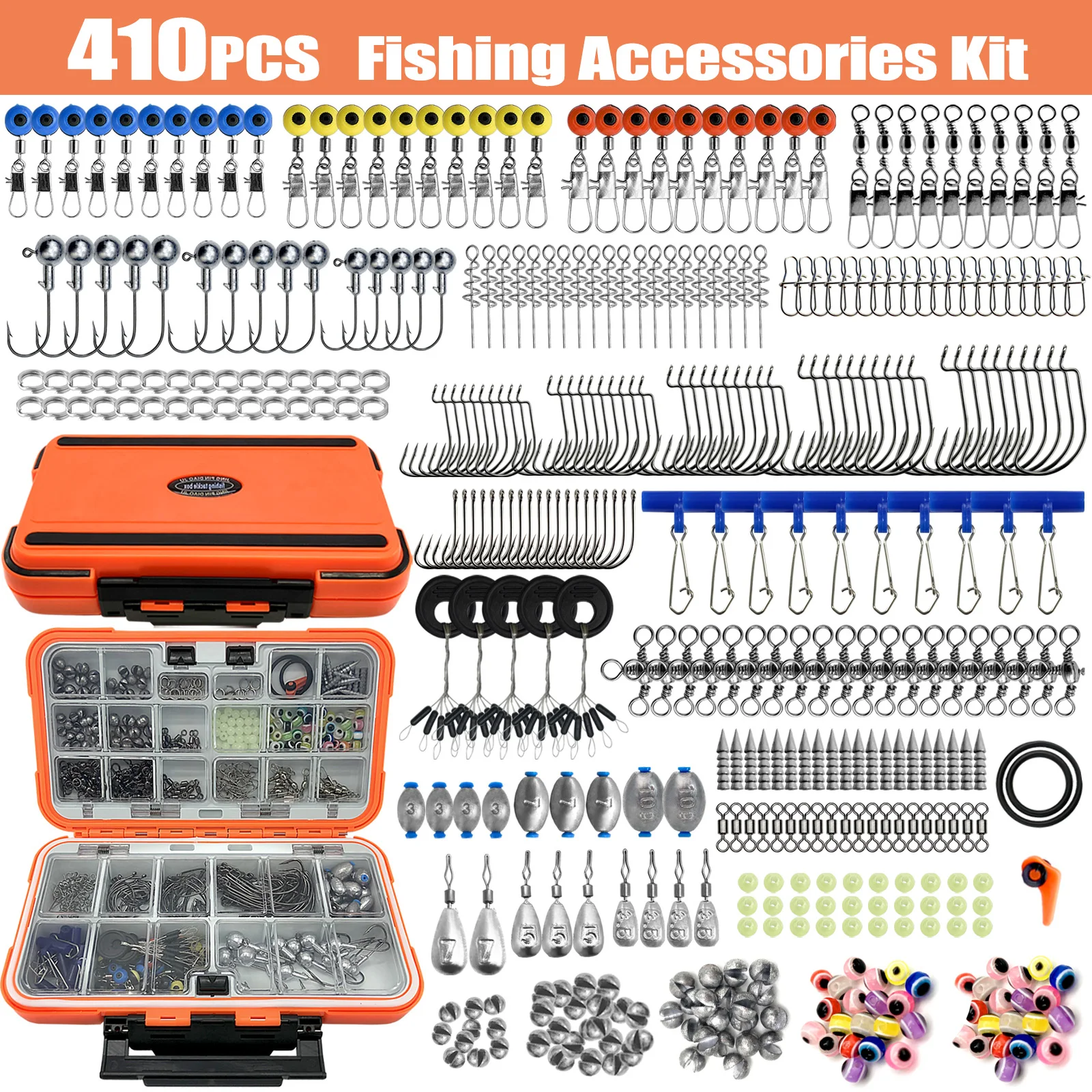 Kit D'émerillons De Pêche 141 Pièces, Acier Inoxydable, Pour Mer Et Rivière