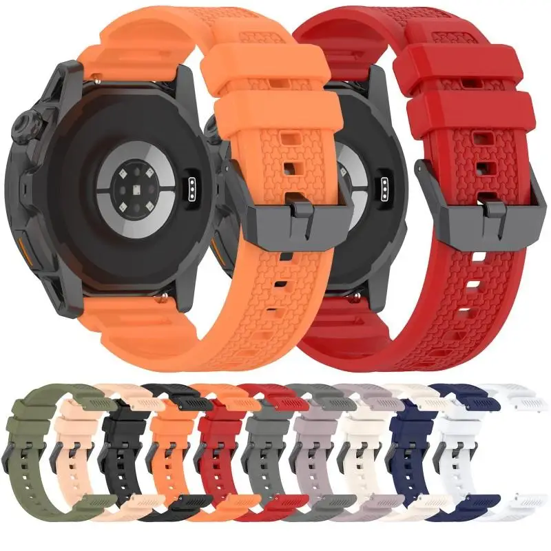 Silicone Sport Strap - 24mm Width Replacement Wristband Accessory