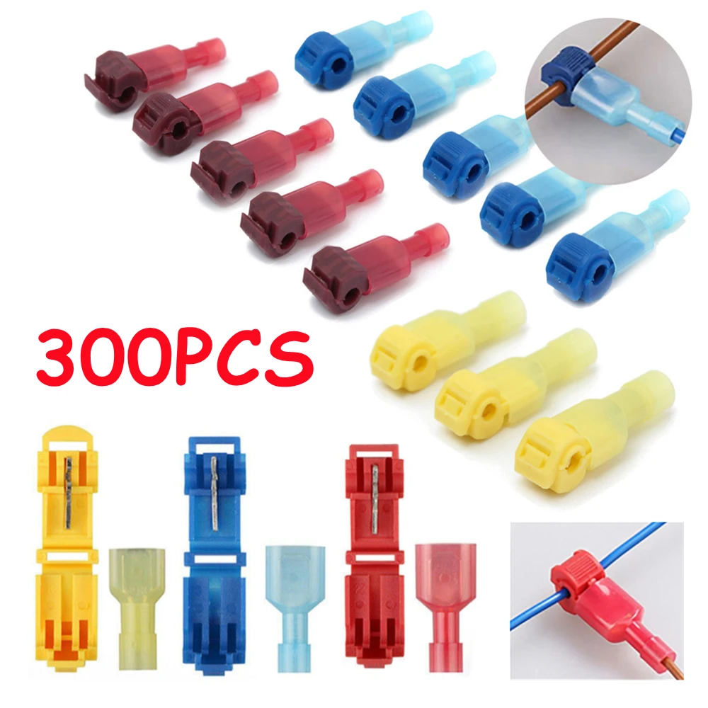 300/100x Quick Electrical Cable Connectors Snap Splice Lock Wire