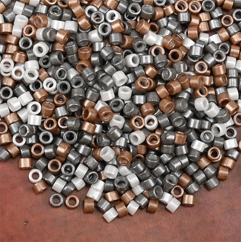 2,5 mm perlfarbene antike kleine Bastelperlen, zylindrische Mini-Glasperlen für die Herstellung von Armbändern und Halsketten – Detail 22