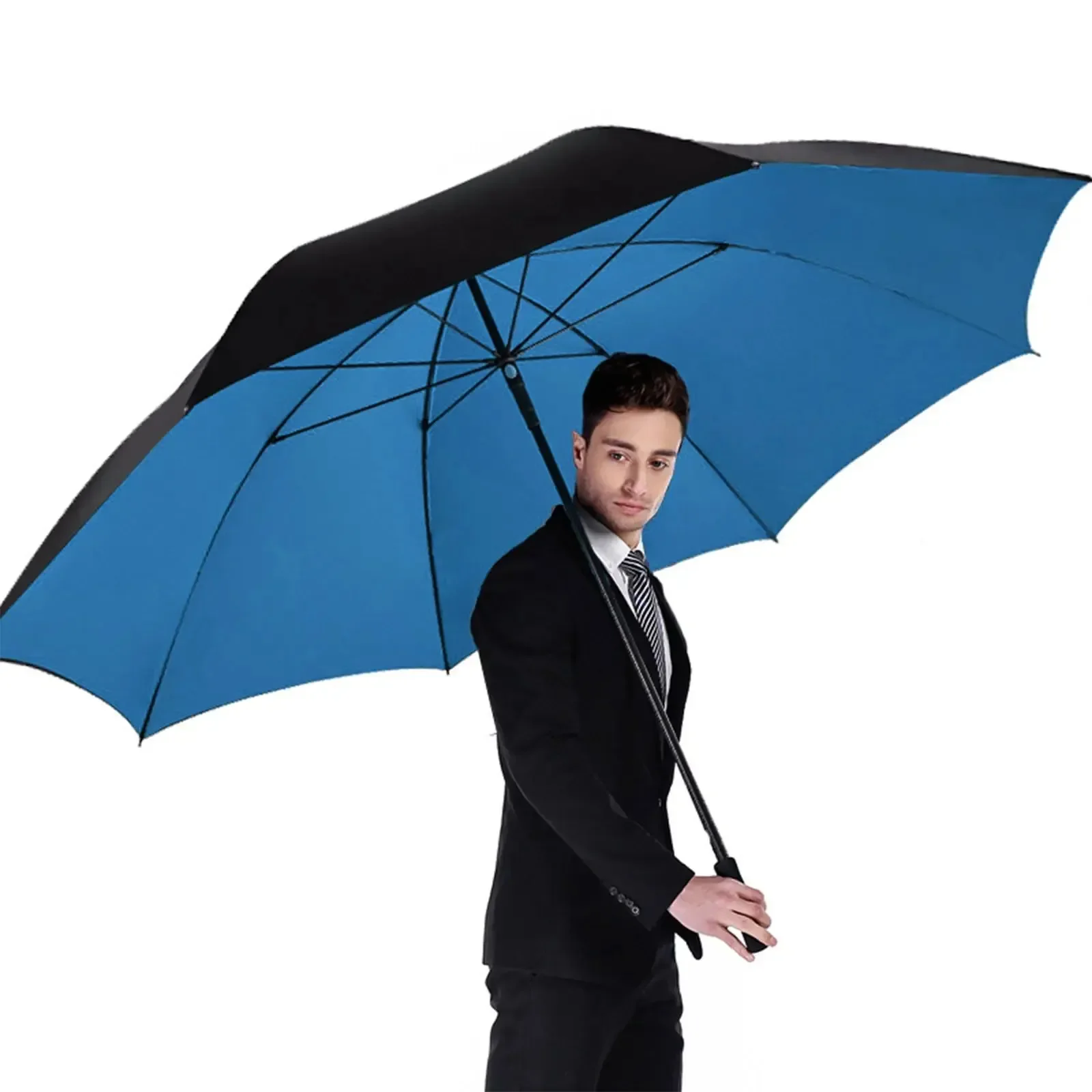Flradish Large Windproof Travel Umbrella,Dragon Auto Open Close Lightweight Folding Umbrella Windproof Umbrellas For Rain & Sun For Women Men