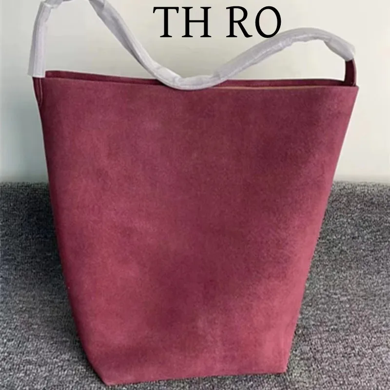 TH RO Fashion Bucket Design Women's Handbag Large Leather Material Large Capacity Bucket Bag