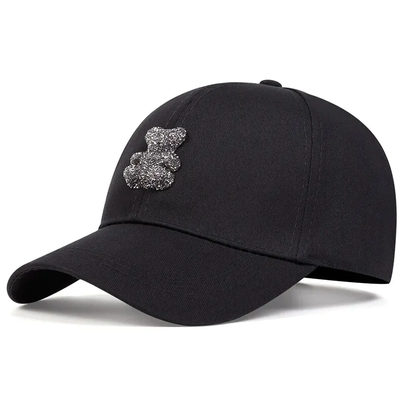 Unisex 3D Teddy Bear Personality Baseball Caps Spring Autumn Outdoor Adjustable Casual Hats Sunscreen Hat 3