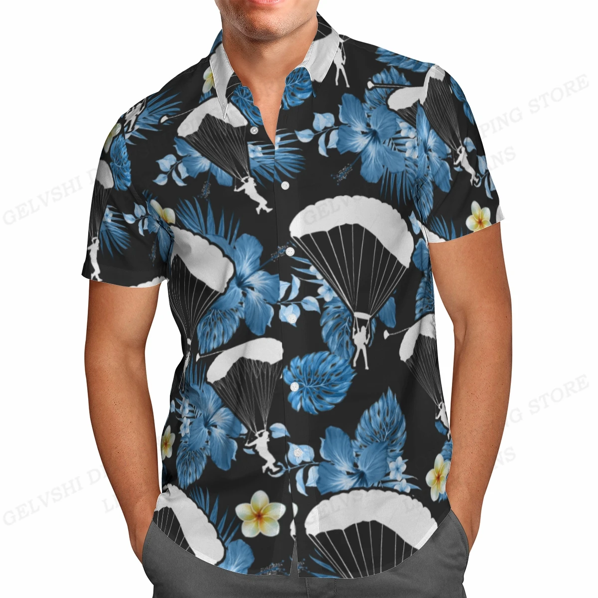 Summer Hawaiian Shirts Fish Printed Shirt Men Women Fashion Short Sleeve Blouse Men's Vocation Lapel Beach Camisas Sea 3