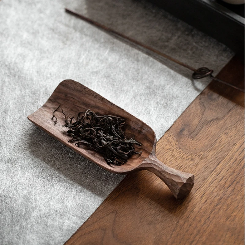 WoodenHandmadeTeaSpoonShovelCeremonySixItemsRetroWoodenSpoon