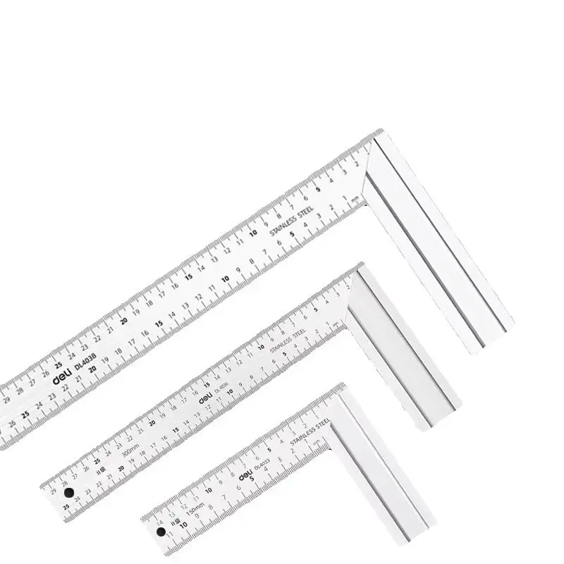 Premium Stainless Steel Double-Sided 90 Degree L-Shaped Angle Ruler for Precision Woodworking