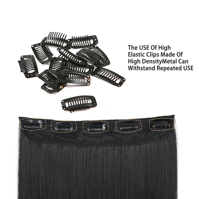 Solove Natural Hair Straight Clip In One Piece Real Human Hair Extensions Black Brown Balayage Brazilan Remy 70g For Women
