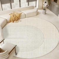 Modern Style Living Room Decoration Carpet Round Anti-slip Rugs for Bedroom Fluffy Soft Plush Rug Home Washable Lounge Floor Mat 1